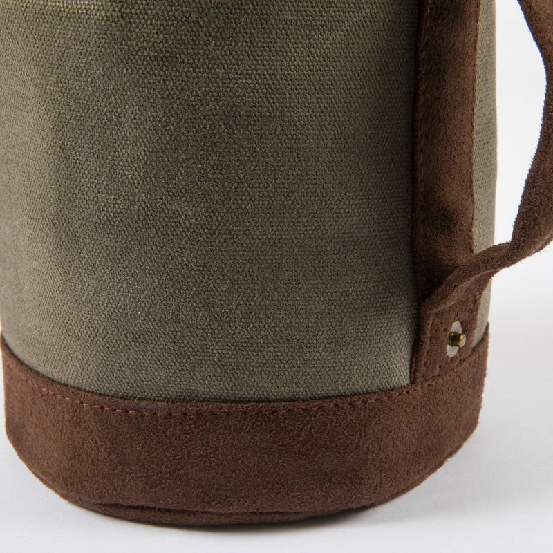 Legacy by Picnic Time Growler Tote with 64 oz. Glass Growler - Khaki Green