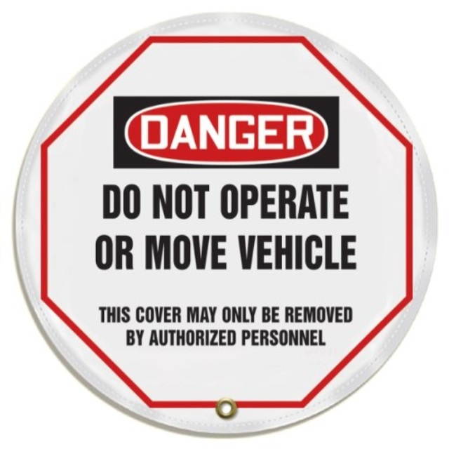 Accuform Steering Wheel Cover,Do Not Operate,16  KDD811