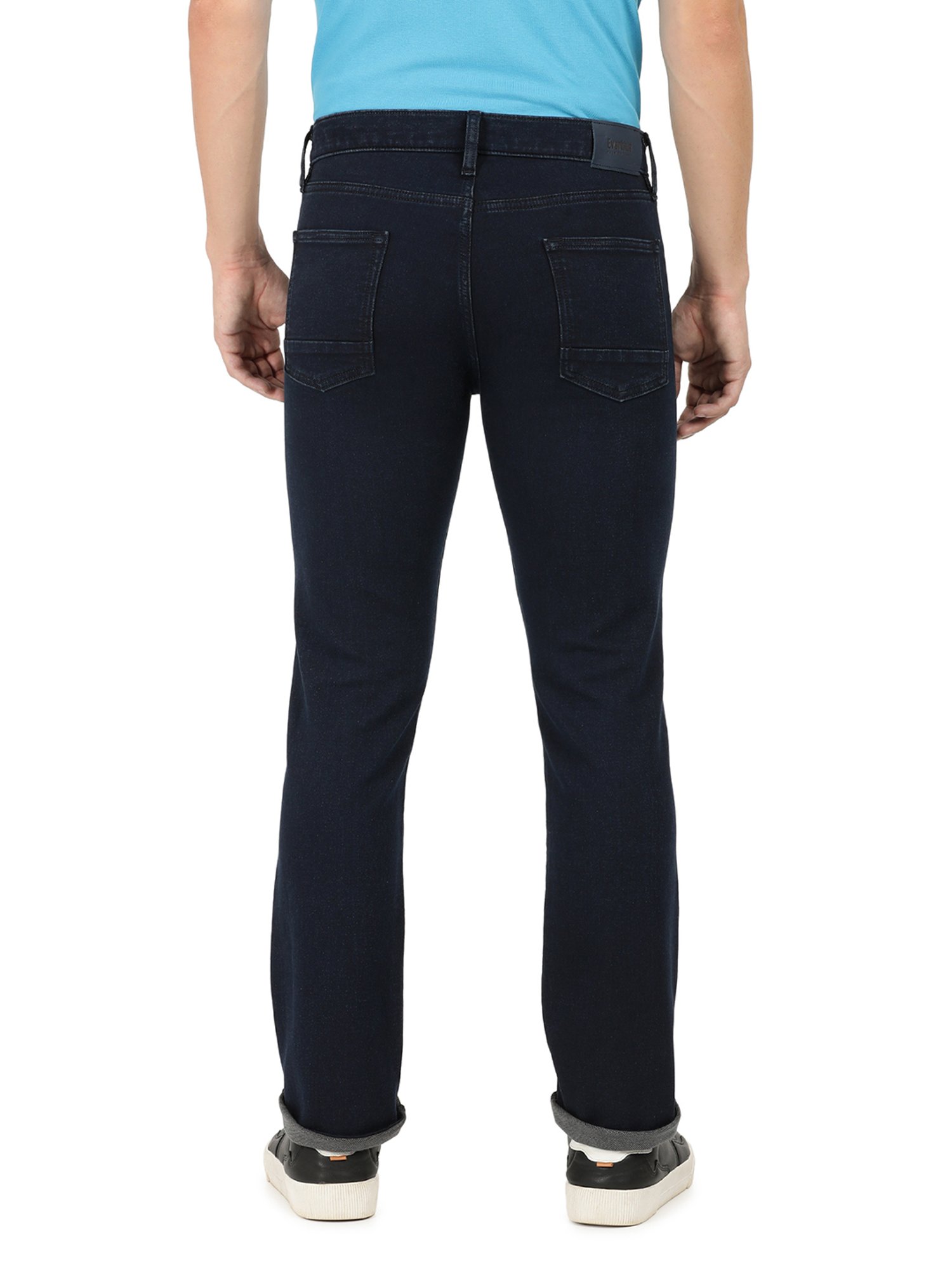 EVERBLUE Blue Regular Fit Midrise Stretchable Jeans