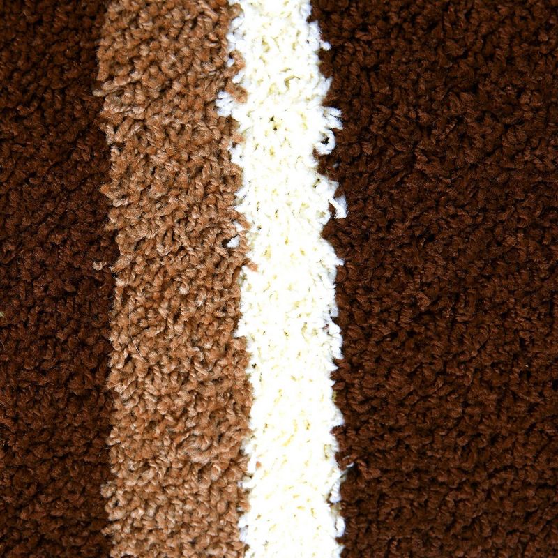 19.6"x31.5" Avalon Comfort Bath Mat Brown/Beige - Home Dynamix