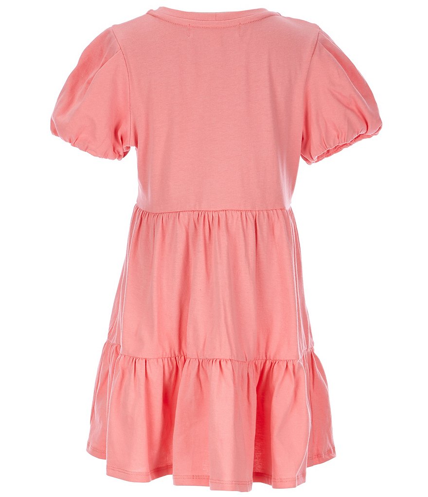 Poppies and Roses Big Girls 7-16 Puff-Sleeve Babydoll Dress