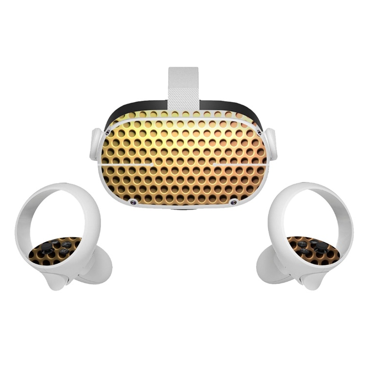 Amify Vinyl Skin Sticker for Oculus Quest 2 VR Headset Controller PVC Decals Cute Cartoon Wrap Cover for Oculus Quest 2 Accessories