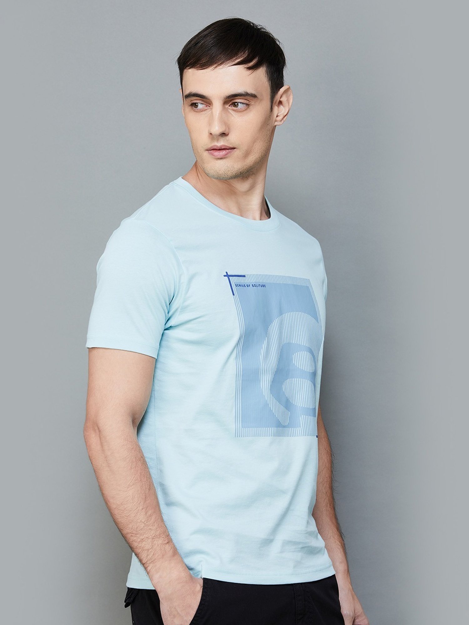 BOSSINI Sky Cotton Regular Fit Printed T-Shirt