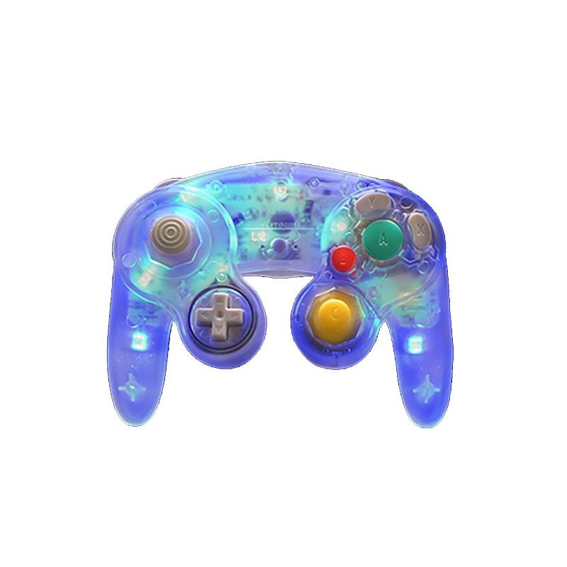 Retrolink Wired Gamecube Style USB Controller Compatible with PC & MAC, Blue LED