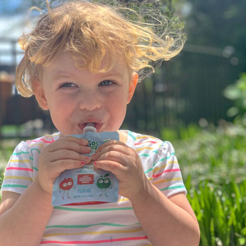 GoGo SqueeZ Happy TummieZ Organic Apple Strawberry Pomegranate Spinach - 12.8oz/4ct