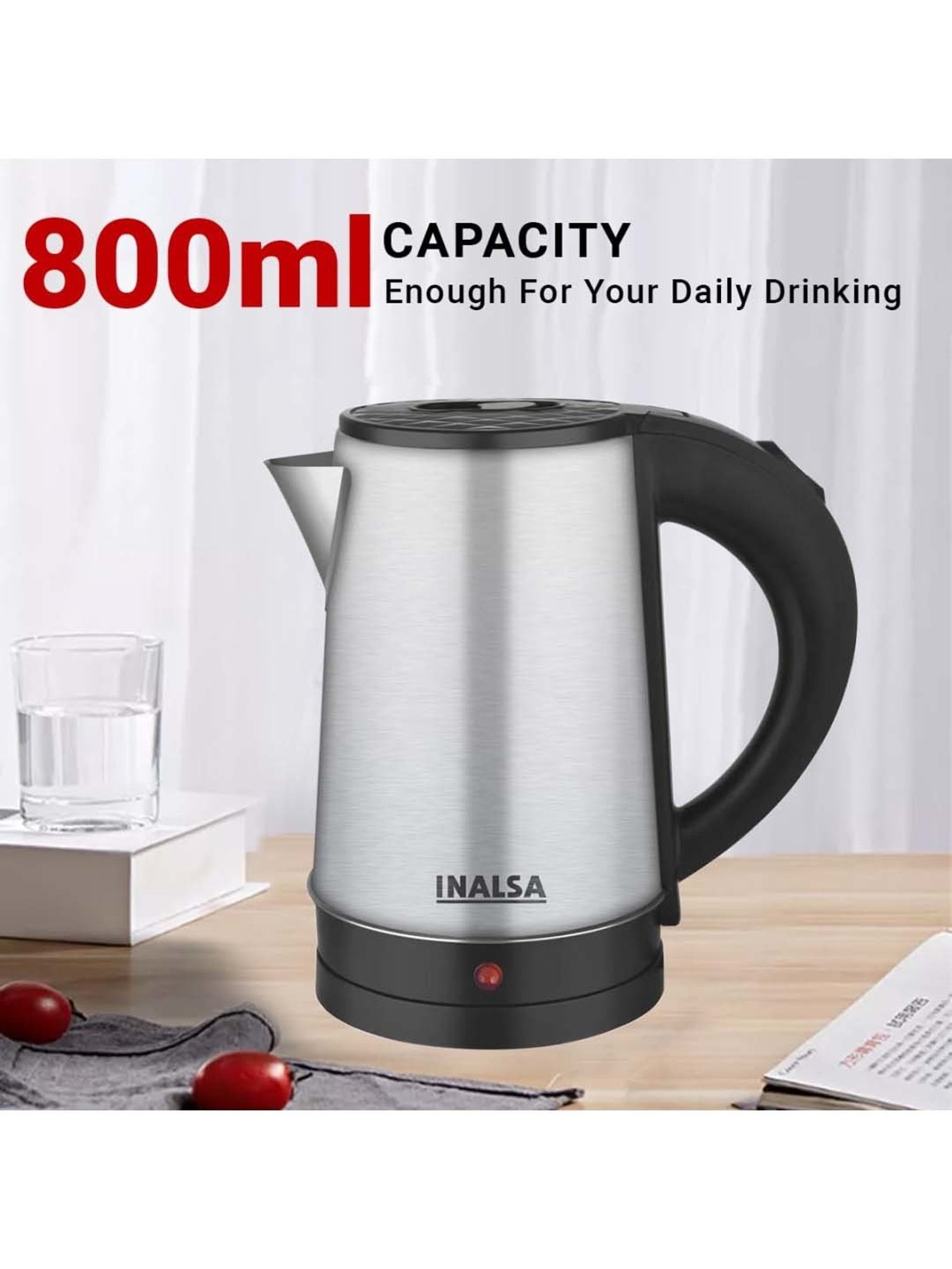 Inalsa 1000W 800ml Electric Kettle