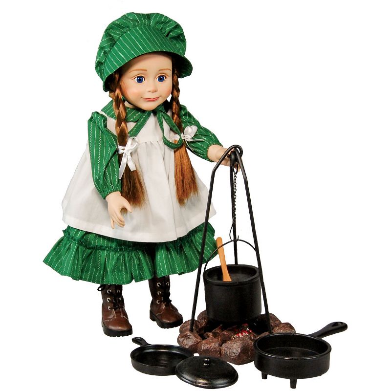 The Queen's Treasures Little House on the Prairie 18" Doll Accessory Camp Cooking Set