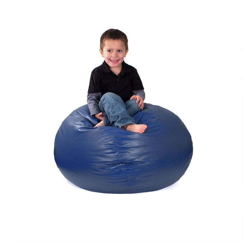 Medium Vinyl Bean Bag Chair Blue - Gold Medal
