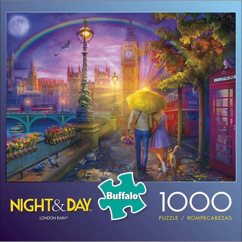 Buffalo Games Night and Day: London Rain Jigsaw Puzzle - 1000pc