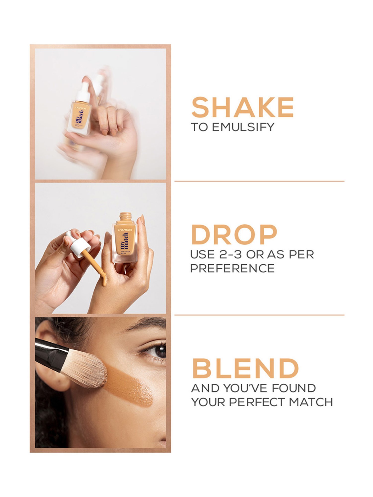 CHAMBOR My Match Skin Fusion SPF 15 Serum Foundation 402 Neutral Warm - 20 ml