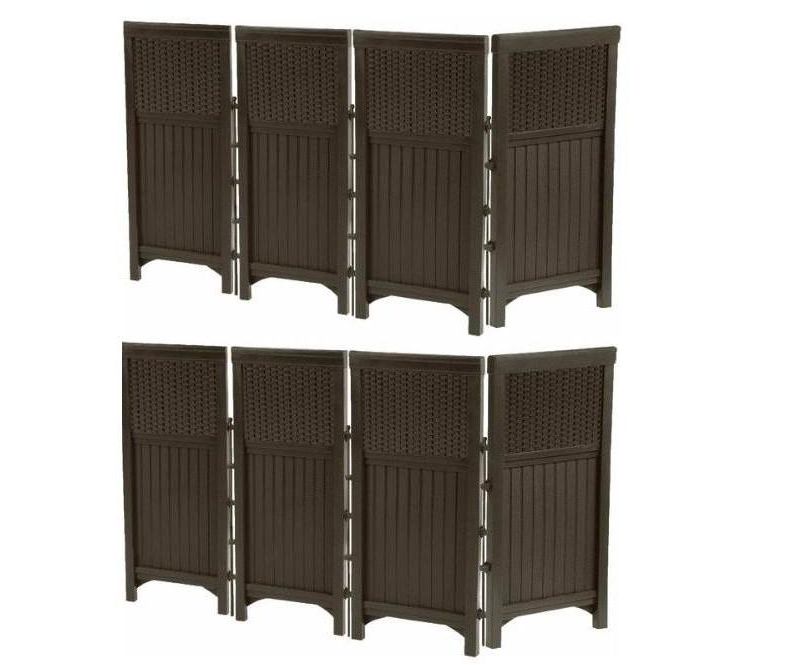 Suncast FSW4423 Backyard and Patio Rust-Resistant Screen Fence, Java (2 Pack)