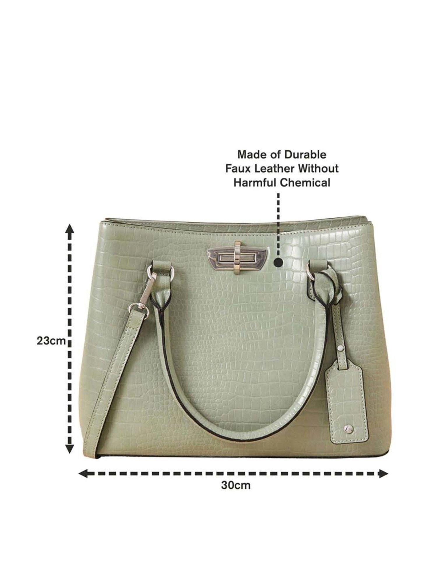 Accessorize London Green Textured Medium Handbag