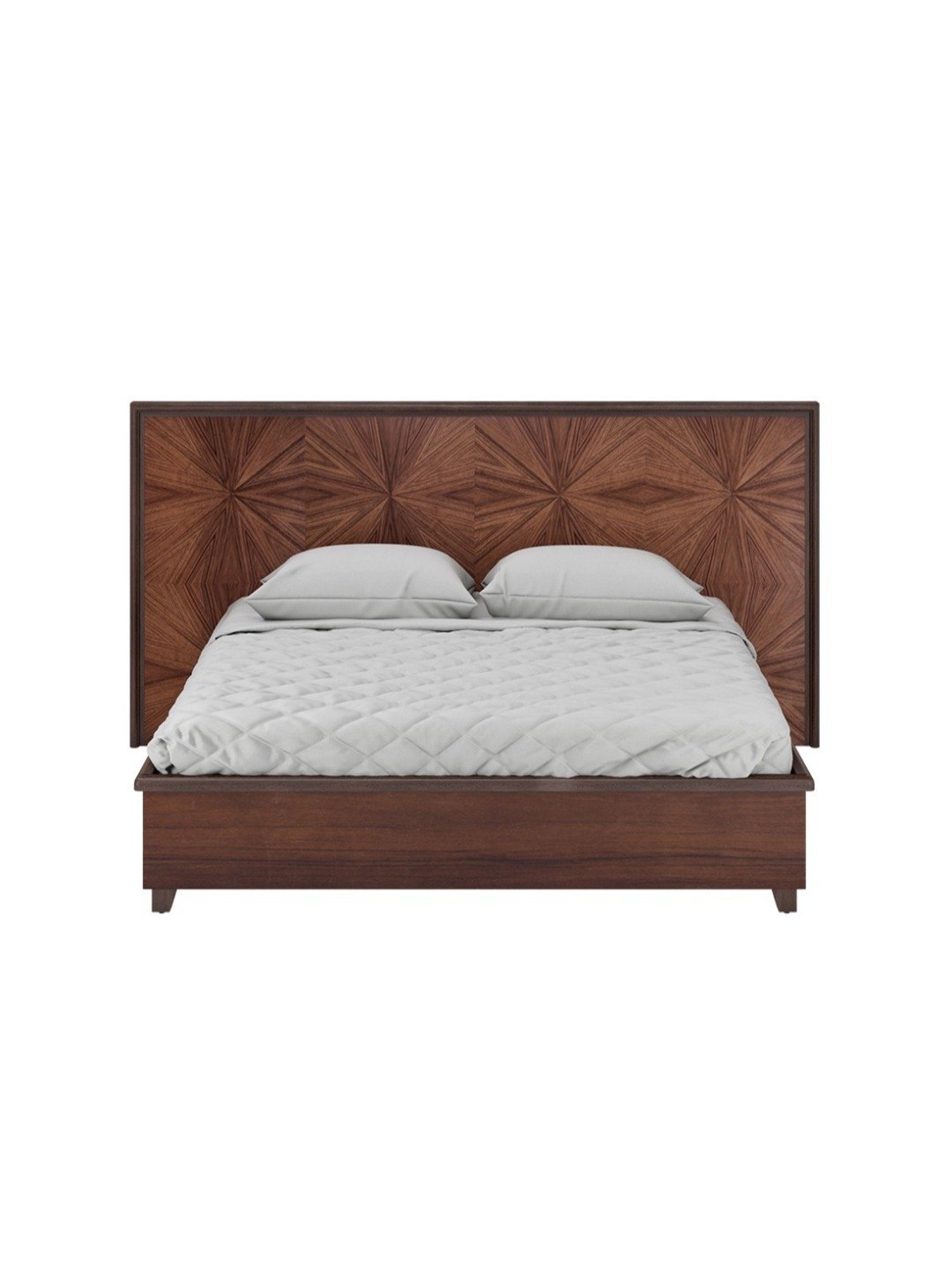 Durian Hudson Brown Plywood Queen Size Bed