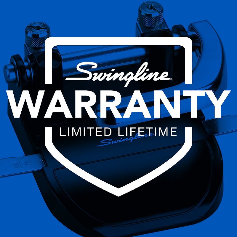 Swingline 40-Sheet Heavy-Duty Steel Two-Hole Punch 1/4" Holes Steel Black/Chrome 74060