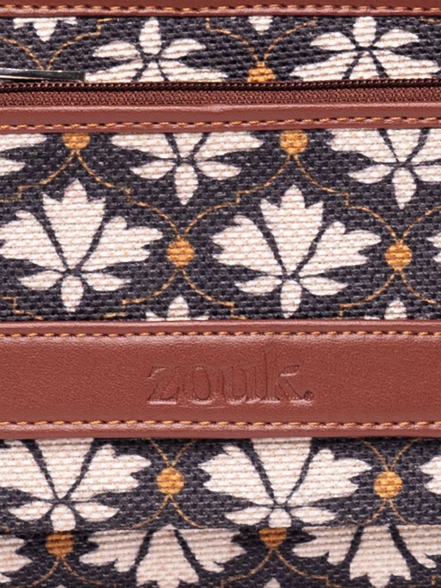 ZOUK Bidri Kaiser Multicolor Printed Zip Around Wallet for Women