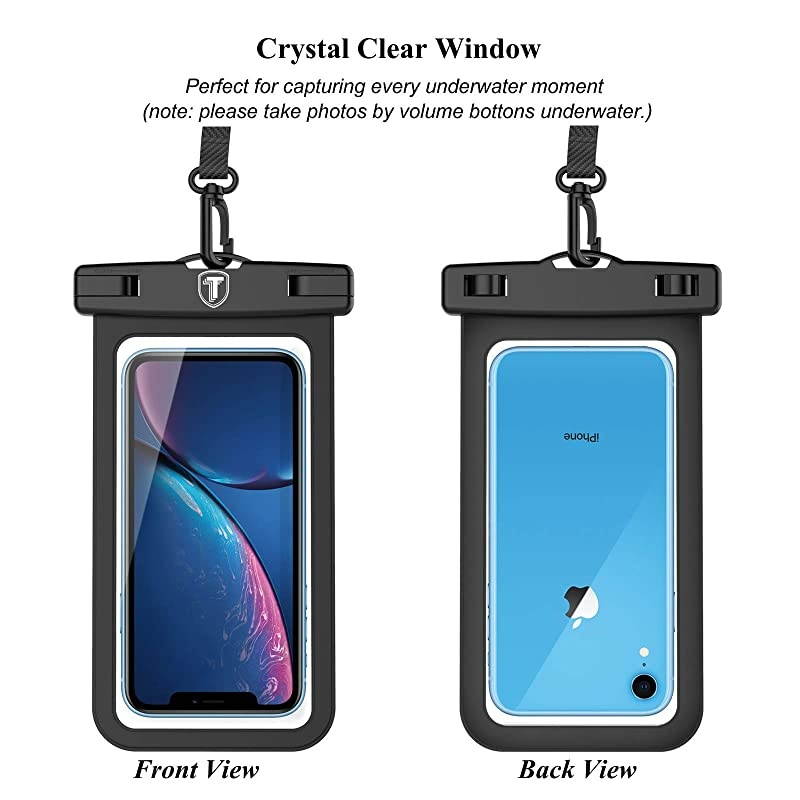 Waterproof Phone Pouch For iPhone 11 Pro Max 11 XS XR Samsung Galaxy Note 20 Ultra 10+ 9 A01 A10E A11 A20 A21 A30 A51 A71 5G J3 J7 S20+ S10 S9 2Pack Waterproof Case Cellphone Dry Bag Lanyard