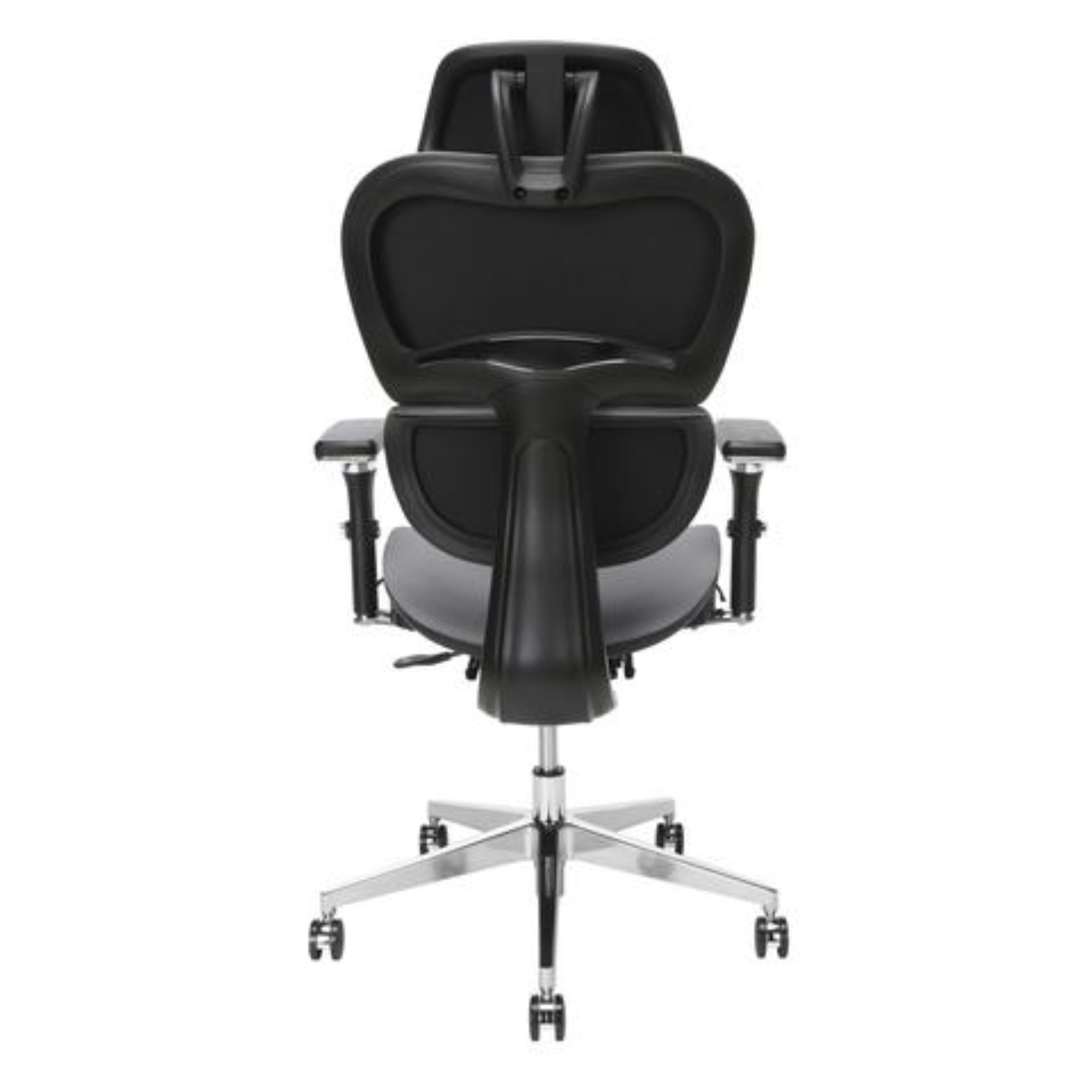 OFM Ergo Fabric Upholstered Office Chair with Optional Headrest, Lumbar Support, in Black (540-F-BLK)