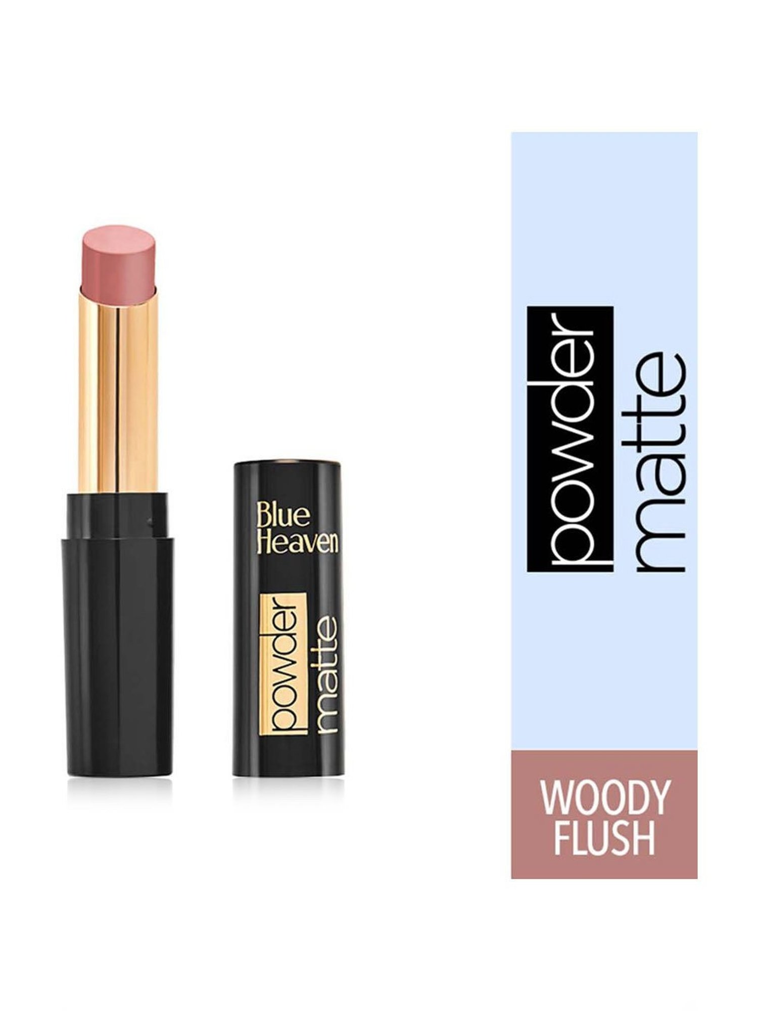 Blue Heaven Powder Matte Lipstick Woody Flush - 3.5 gm