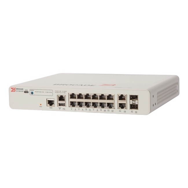 Brocade Communications - ICX7150-C12P-2X1G - Ruckus ICX 7150-C12P - Switch - L3 - managed - 12 x 10/100/1000 (PoE+) + 2