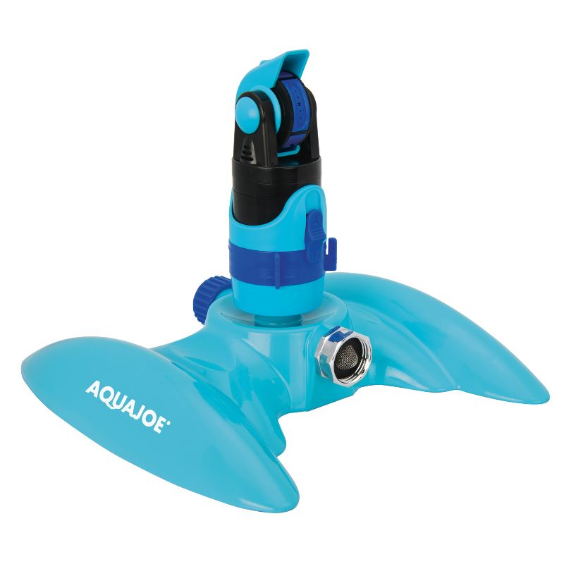 Aqua Joe AJ-MSSBM 4-Pattern Turbo Drive 360 Degree Sprinkler | Customizable Coverage | 4 Spray Patterns