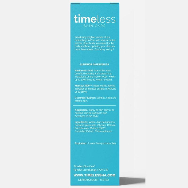 Timeless Skin Care HA Cucumber Extract Spray with Matrixyl 3000 - 4 fl oz