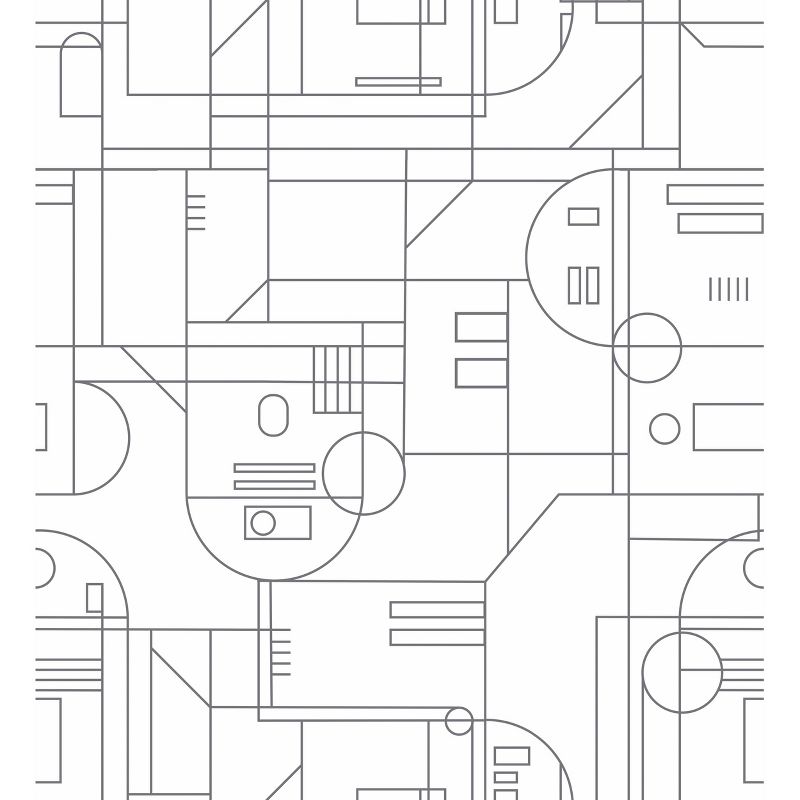 Star Wars R2D2 Geometric Peel and Stick Wallpaper White - RoomMates