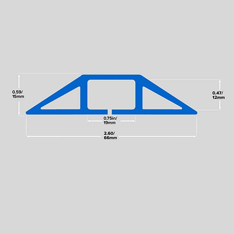 Feet Cable Protector + Cord Cover Durable Black PVC is Flexible Odor Free Easy to Unroll and Open Conceal Wires at Home Office Warehouse Workshop Concerts