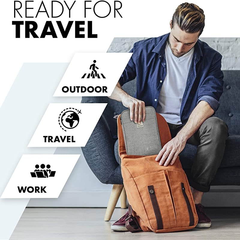 Travel Electronics Gadget Cable Organizer Bag Smart Safe Storage Grey