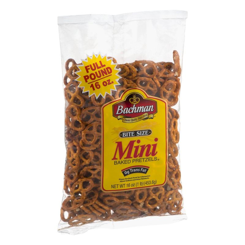 Bachman Bite Size Mini Baked Pretzels - 16oz