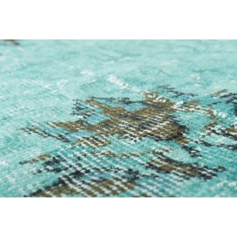 6'8"x10'5" Vintage One-of-a-Kind Gottliebe Rug Turquoise Blue - Revival Rugs