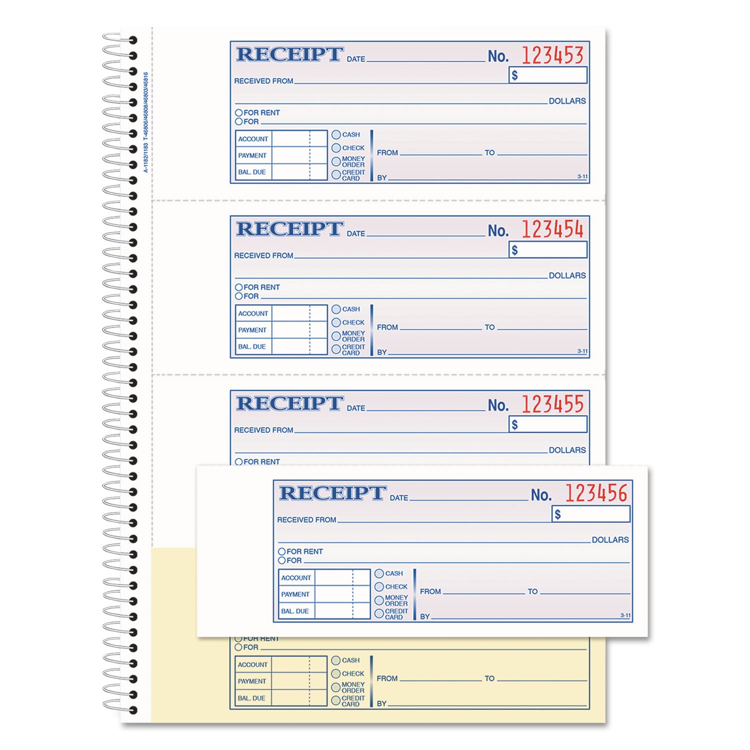 Adams Wire Bound Money/Rent Receipt Books
