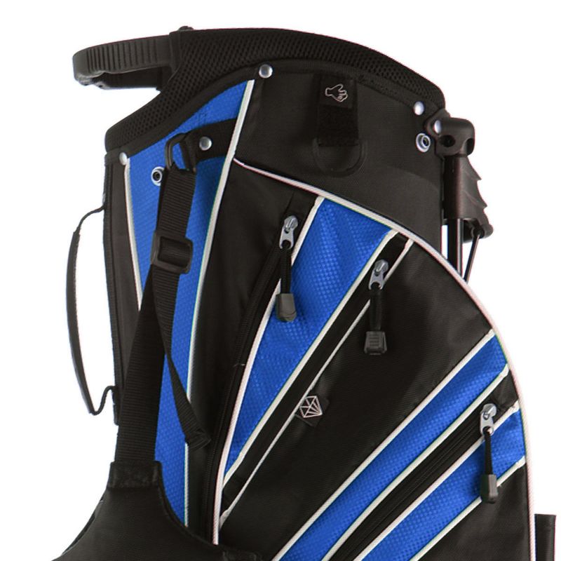 Costway Golf Stand Cart Bag Club w/6 Way Divider Carry Organizer Pockets Storage Blue