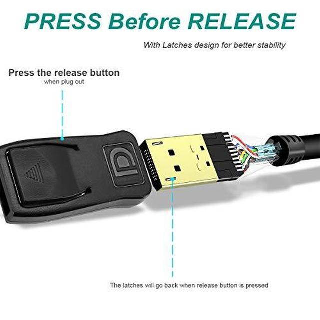 DisplayPort to DP 4K 60Hz 15 Feet Cable, Benfei DisplayPort to Display Port Male to Male Cable Gold-Plated Cord Compatible for Lenovo, Dell, HP, ASUS