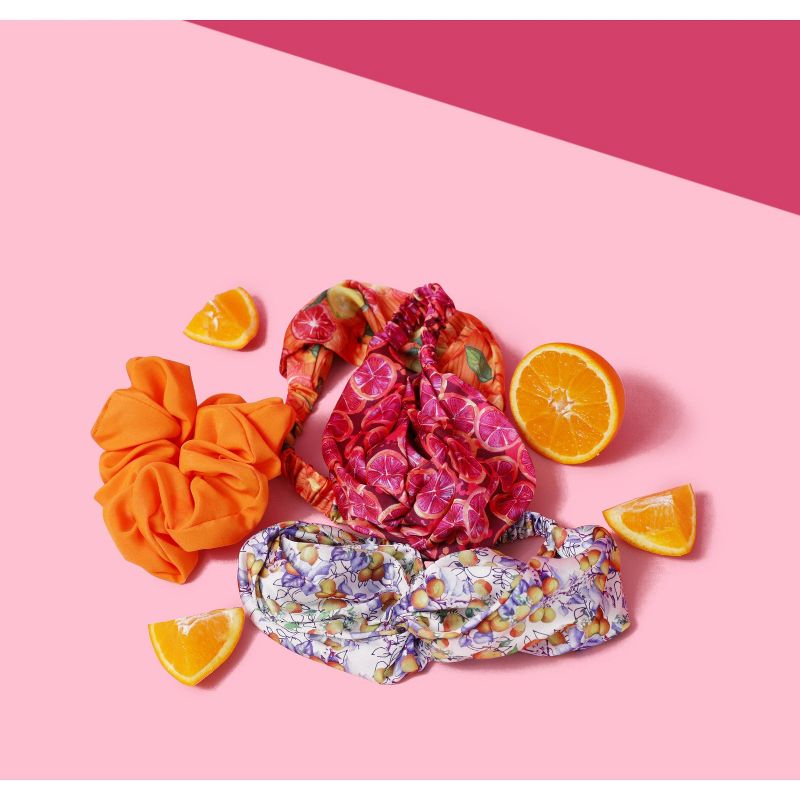 scunci Collection Jumbo Scrunchie - Orange - 2pk