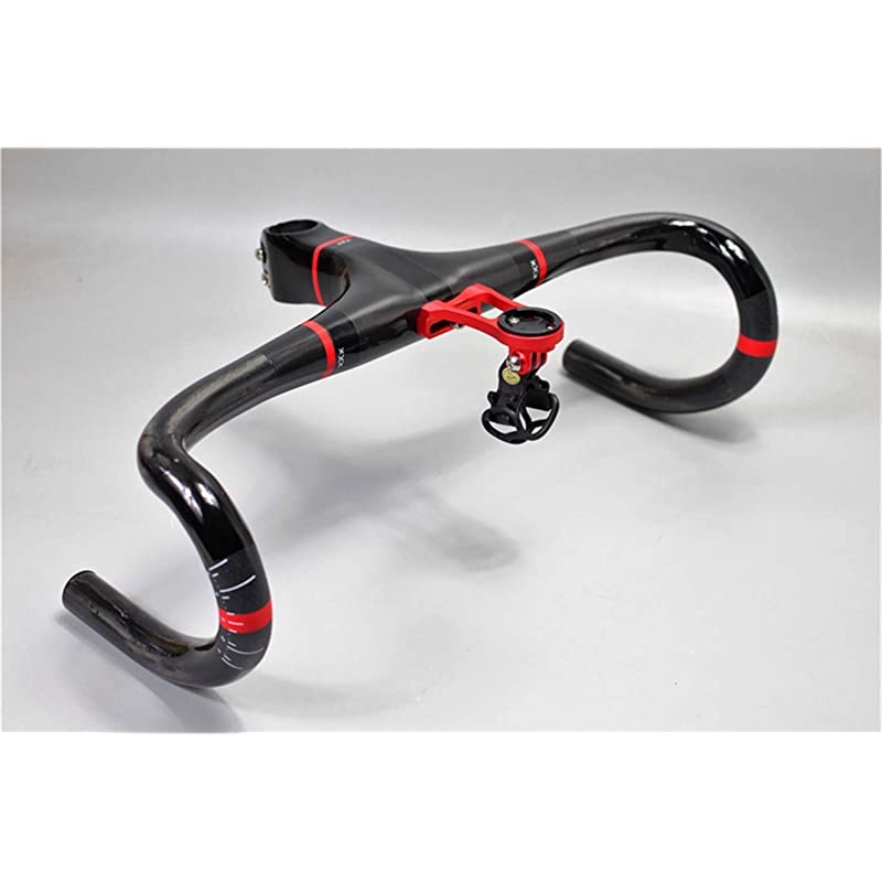 Front Bike Computer Mount Aluminium Alloy Stem Extension Mount Holder for GoPro Garmin Cateye Bryton GPS Computer Sports Camera Black