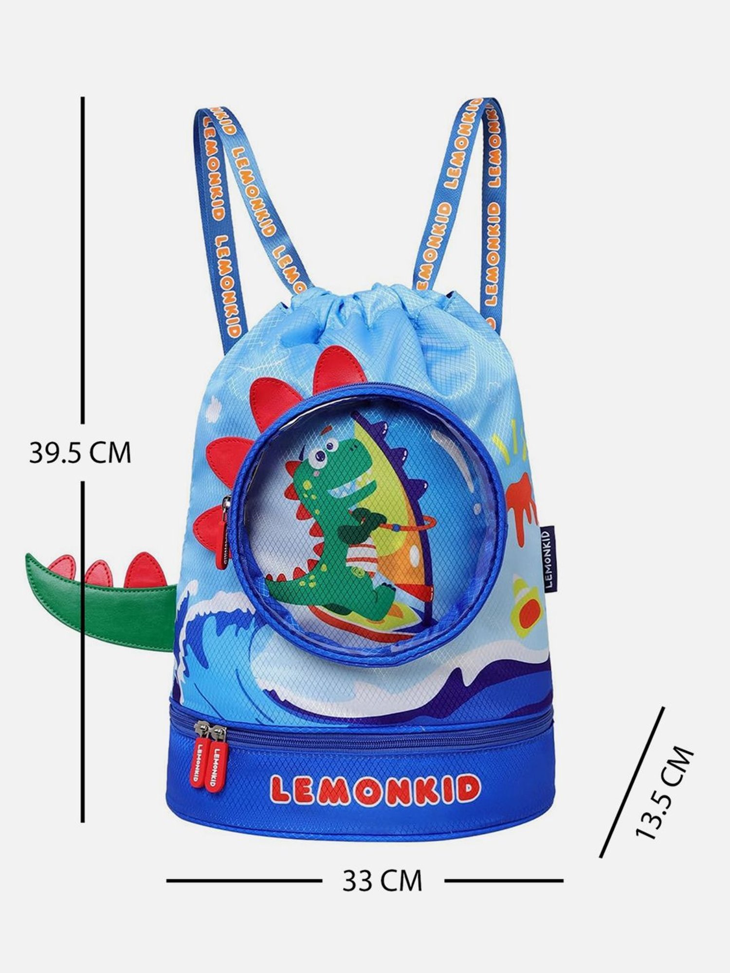 Little Surprise Box Blue Polyester Printed Swiming Backpack