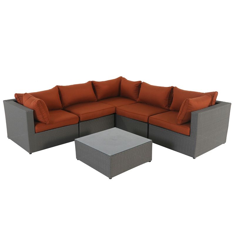 6pc Becket Sectional - Royal Garden