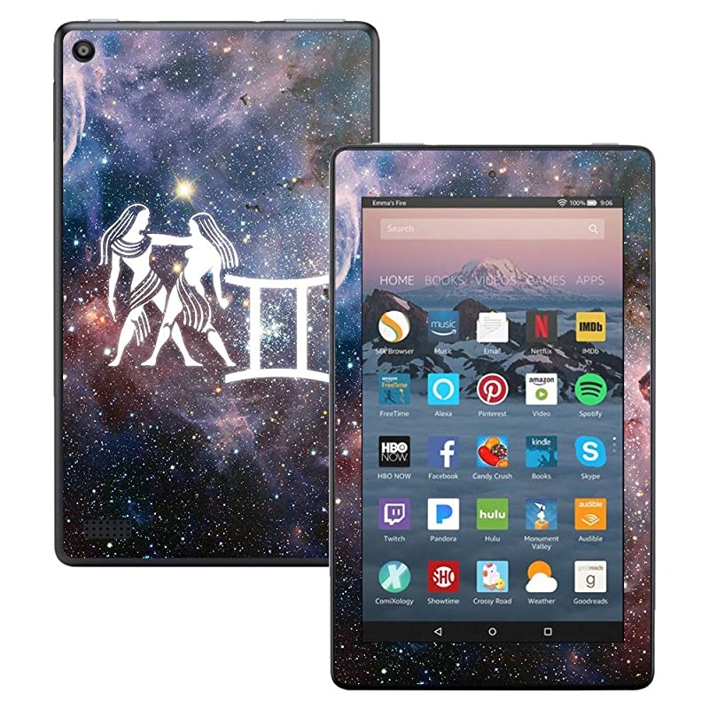 Skin Compatible with  Kindle Fire 7 (2017) - Gemini | Protective, Durable, and Unique Vinyl Decal wrap Cover | Easy to Apply, Remove, and Change Styles | Made in The USA