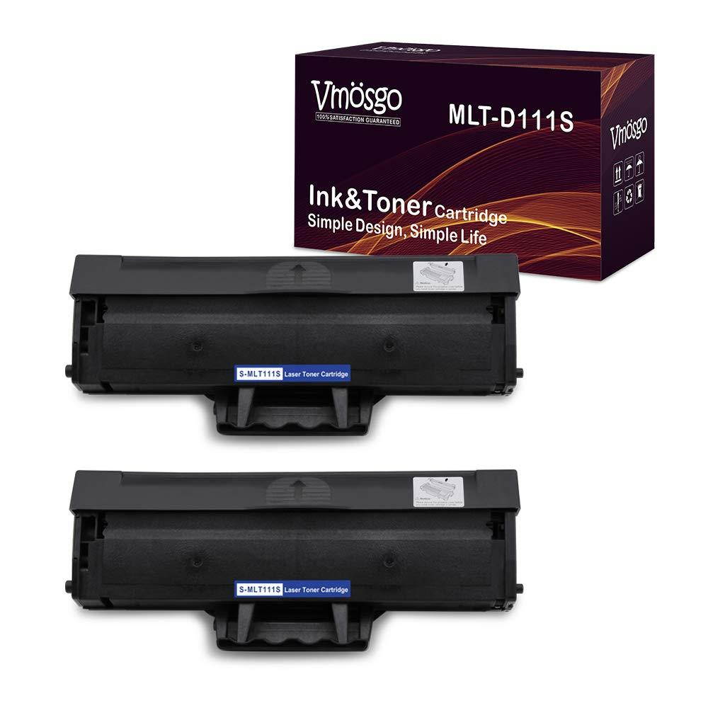 Vmosgo MLT-D111S Toner Cartridges Compatible for Samsung MLTD111S High Yield, 2 Black, Work with Samsung Xpress M2020W M2022W M2070FW M2070W Printer (~1000 Pages)