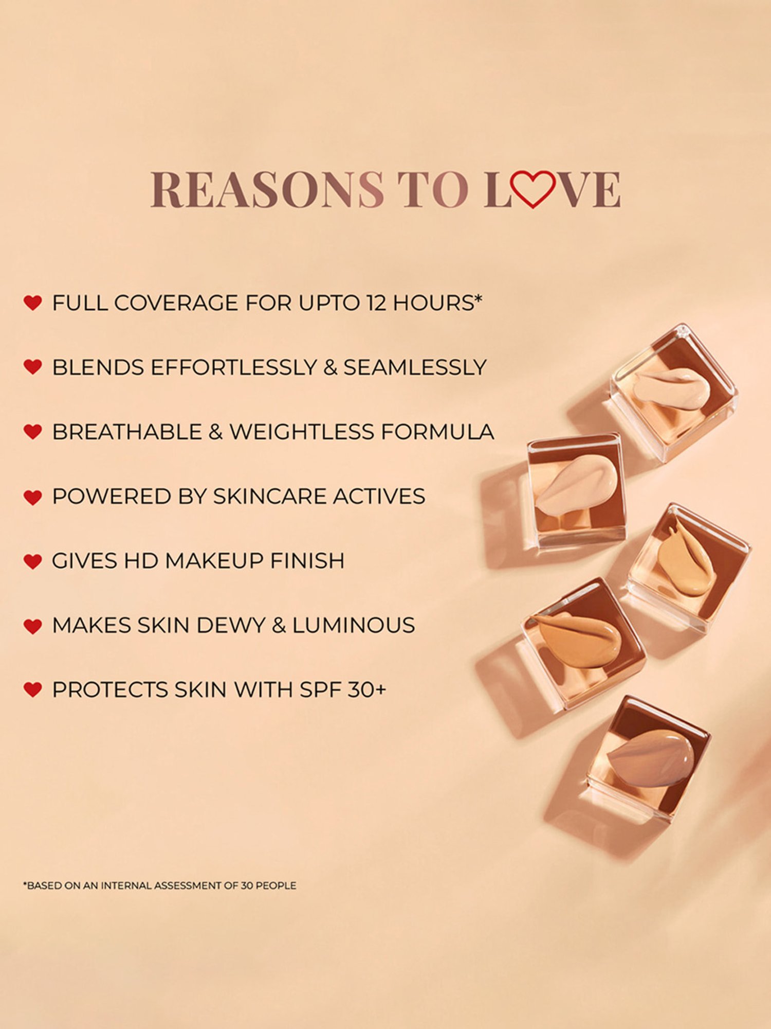 JUST HERBS Serum Foundation SPF 30+ 01-Vanilla - 30 ml