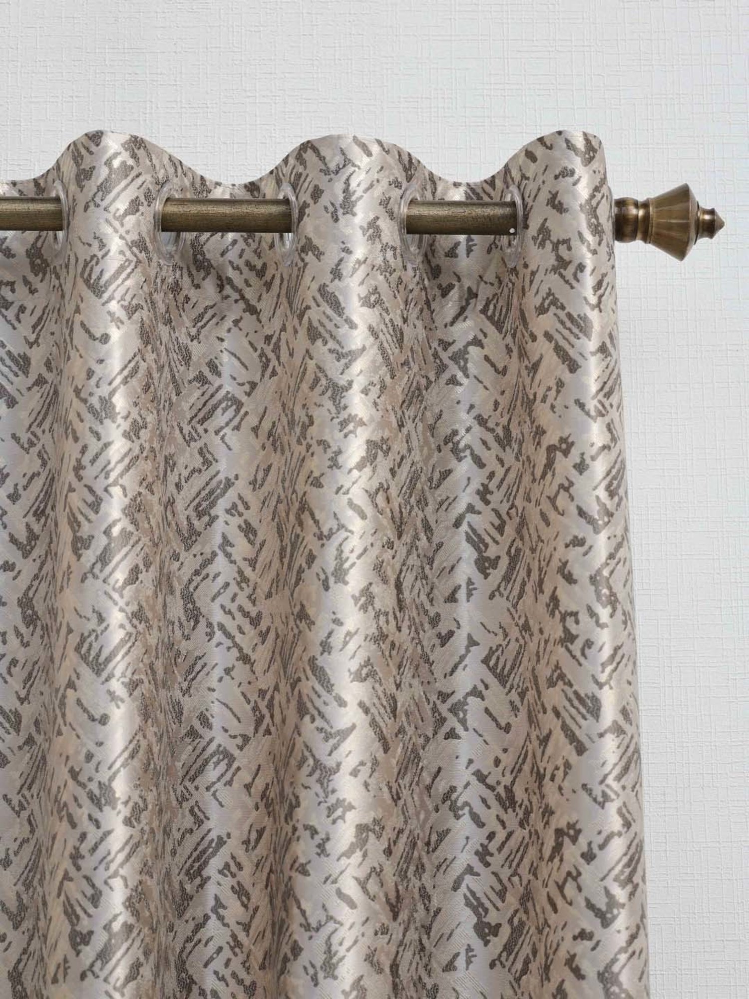 Ariana Chippy Brown Polyester 5ft Window Eyelet Curtain