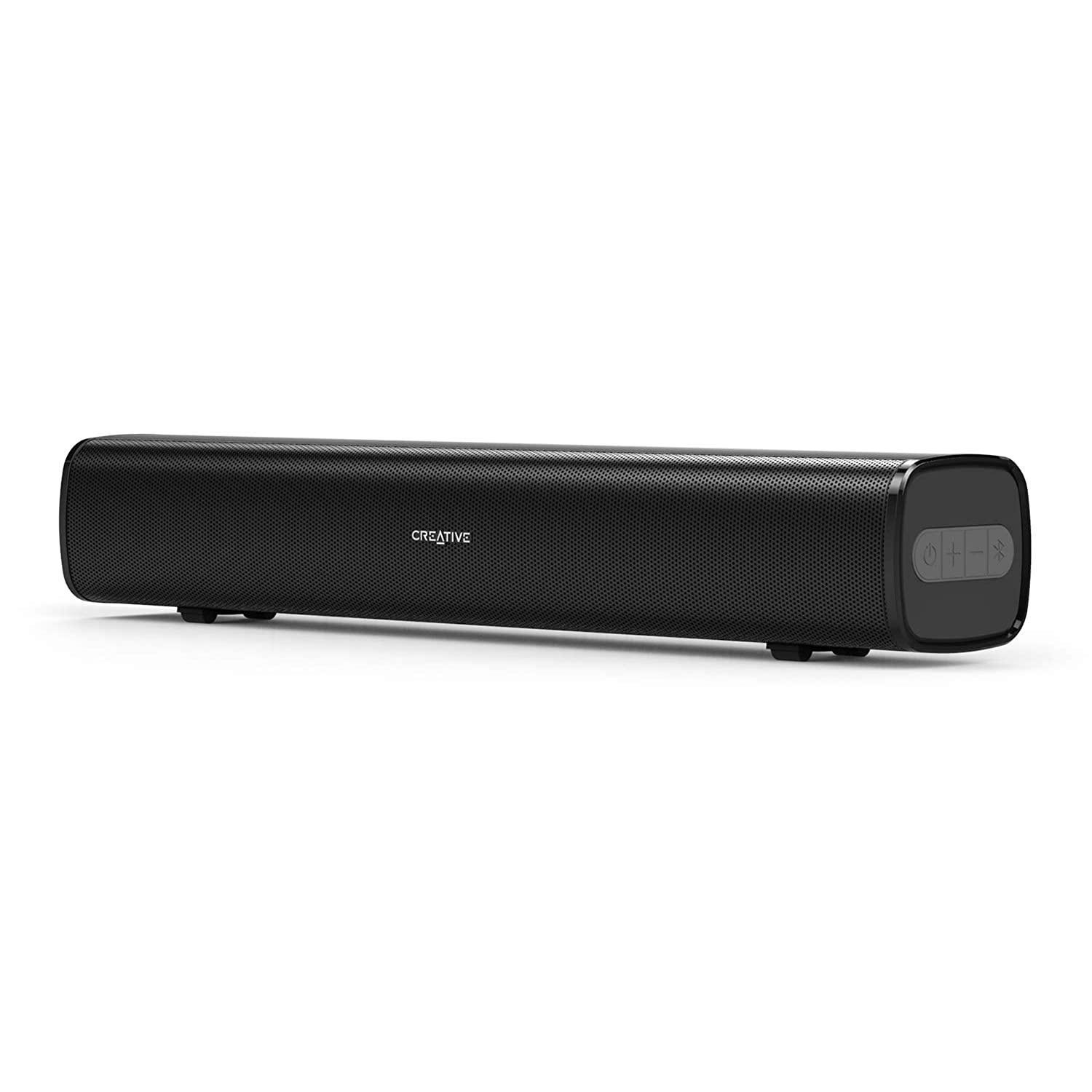 Creative Stage Air Portable and Compact Under-Monitor USB-Powered Soundbar for Computer, with Dual-Driver and Passive Radiator for Big Bass, Bluetooth and AUX-in, USB MP3, 6 Hours of Battery Life