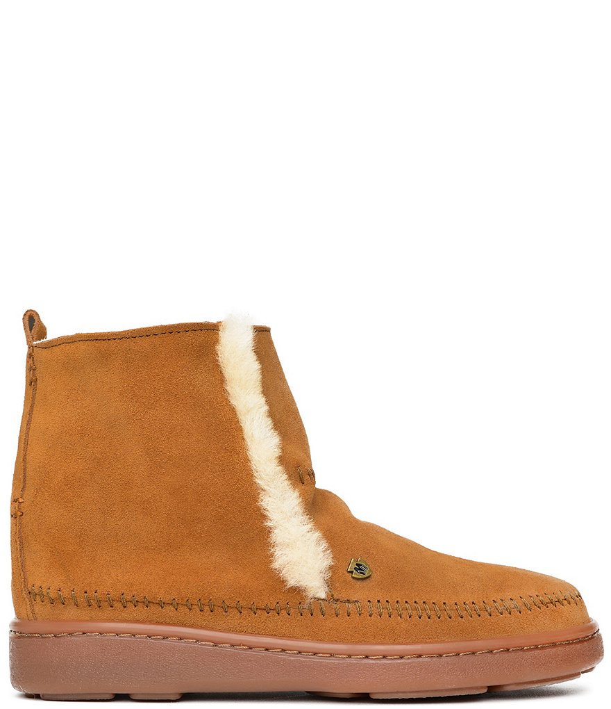 Minnetonka Jade Suede Sheepskin Booties