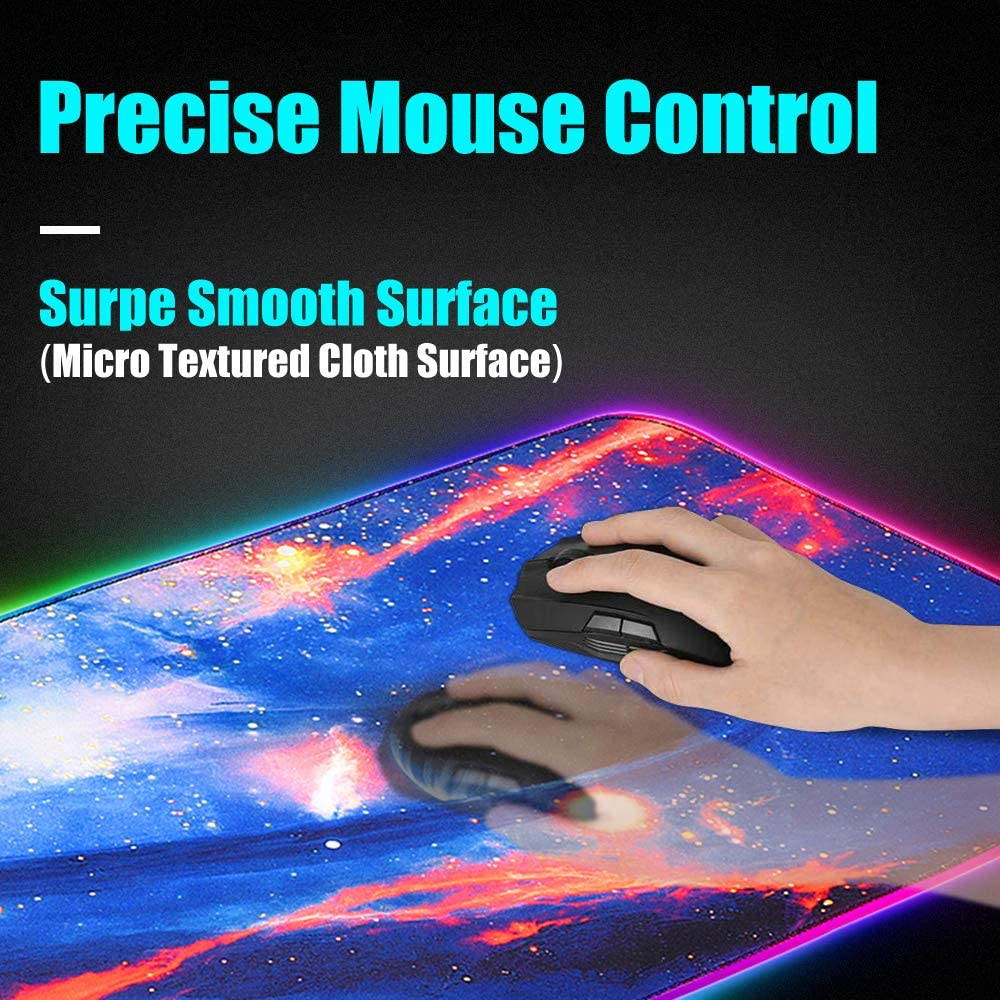 RGB Mouse Pad,  Gaming Mouse Pad, , Gaming Mousepad, Large Mouse Pad Gaming, Mouse Pad Gaming, 14 Lighting Modes, RGB Mouse Pad, Gaming Mouse Pad, 31.5x11.8 Purple