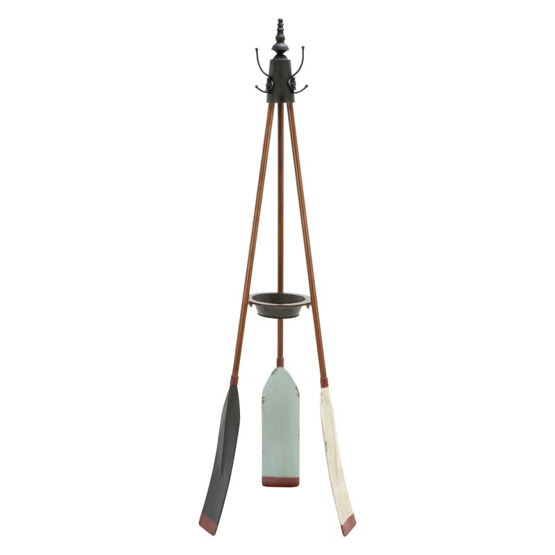 Quatro Umbrella Stand & Coat Rack Steel - Adesso