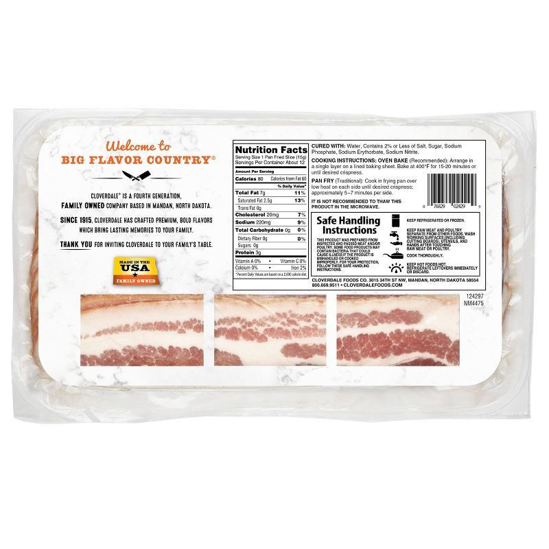 Cloverdale Applewood Triple Smoked Bacon - 12oz