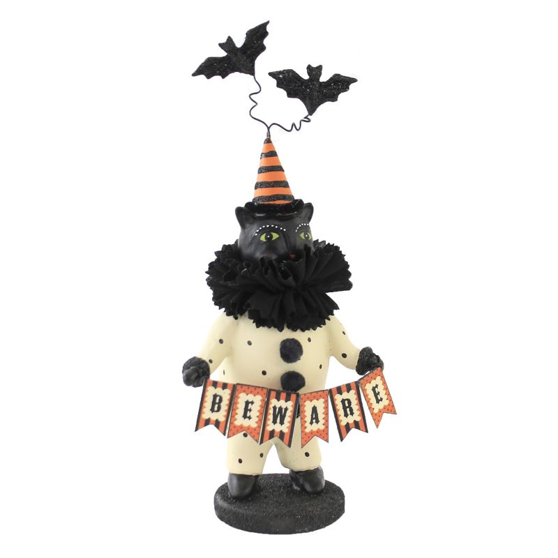 Heather Myers 10.25" Scaredy Cat Halloween Bats Beware  -  Decorative Figurines
