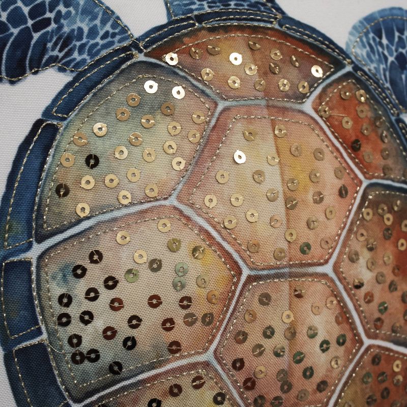 18" x 18" Printed Turtle Patio Throw Pillow - Edie@Home