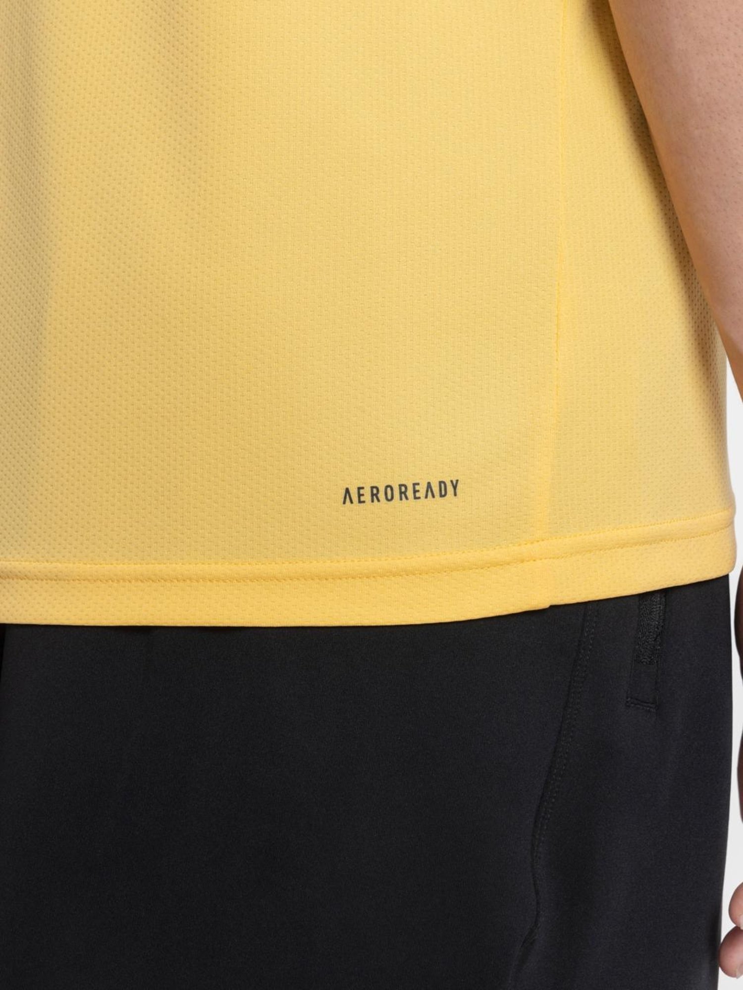 Adidas Orange Regular Fit Texture T-Shirt