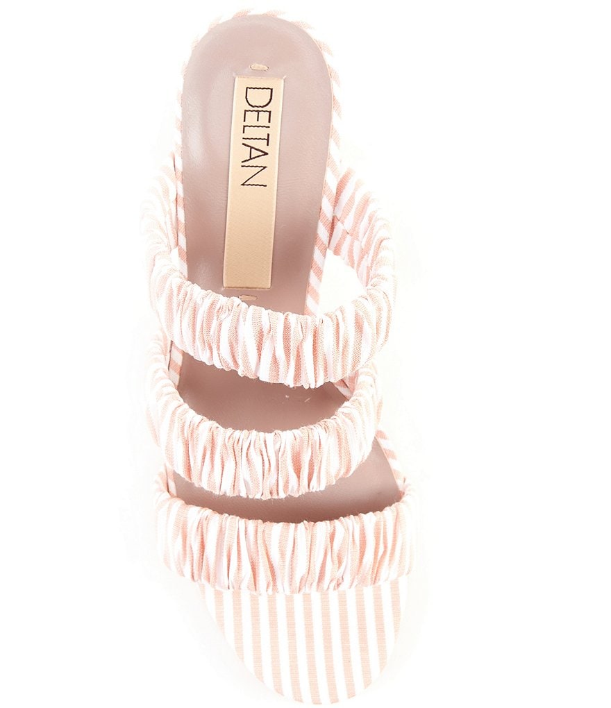 Deltan Colette Stripe Three Band Dress Mules
